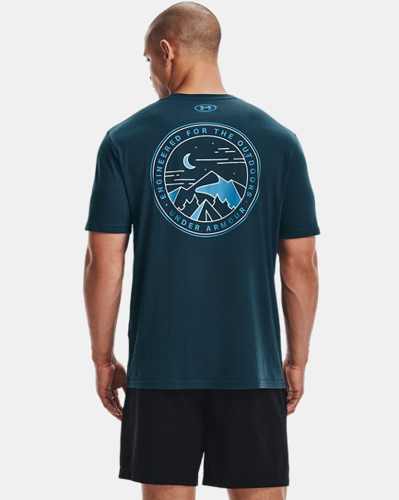 Men's UA Compass T-Shirt in Blue image number 0